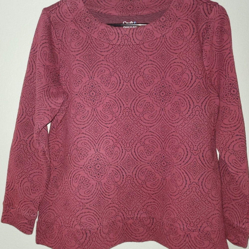 Burgundy and Black Top